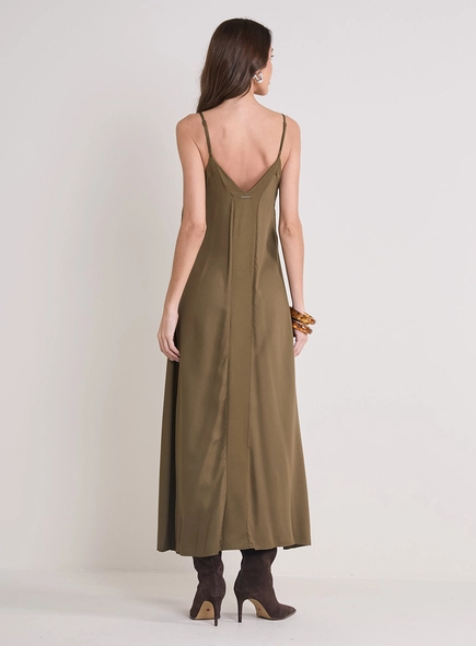 Vestido Longo Solto Alça Fina
