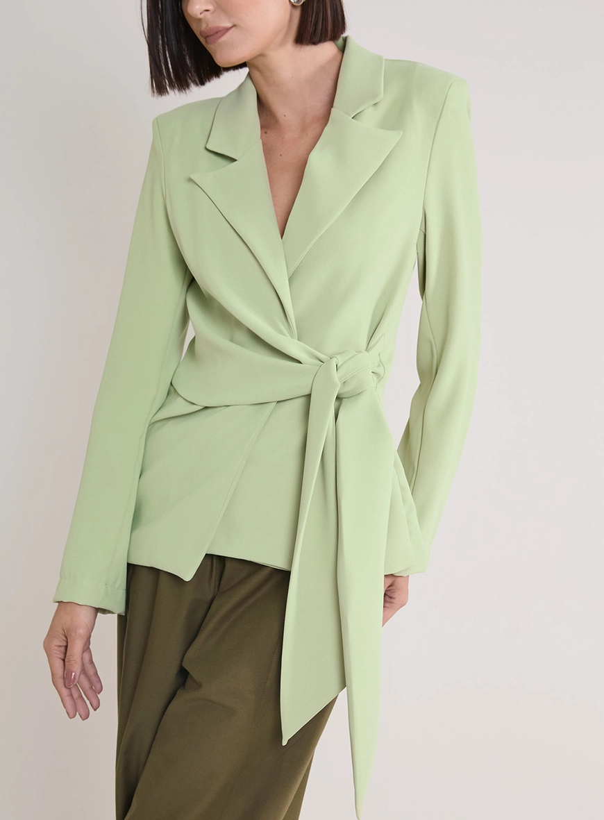 Blazer Alfaiataria Com Amarração Verde