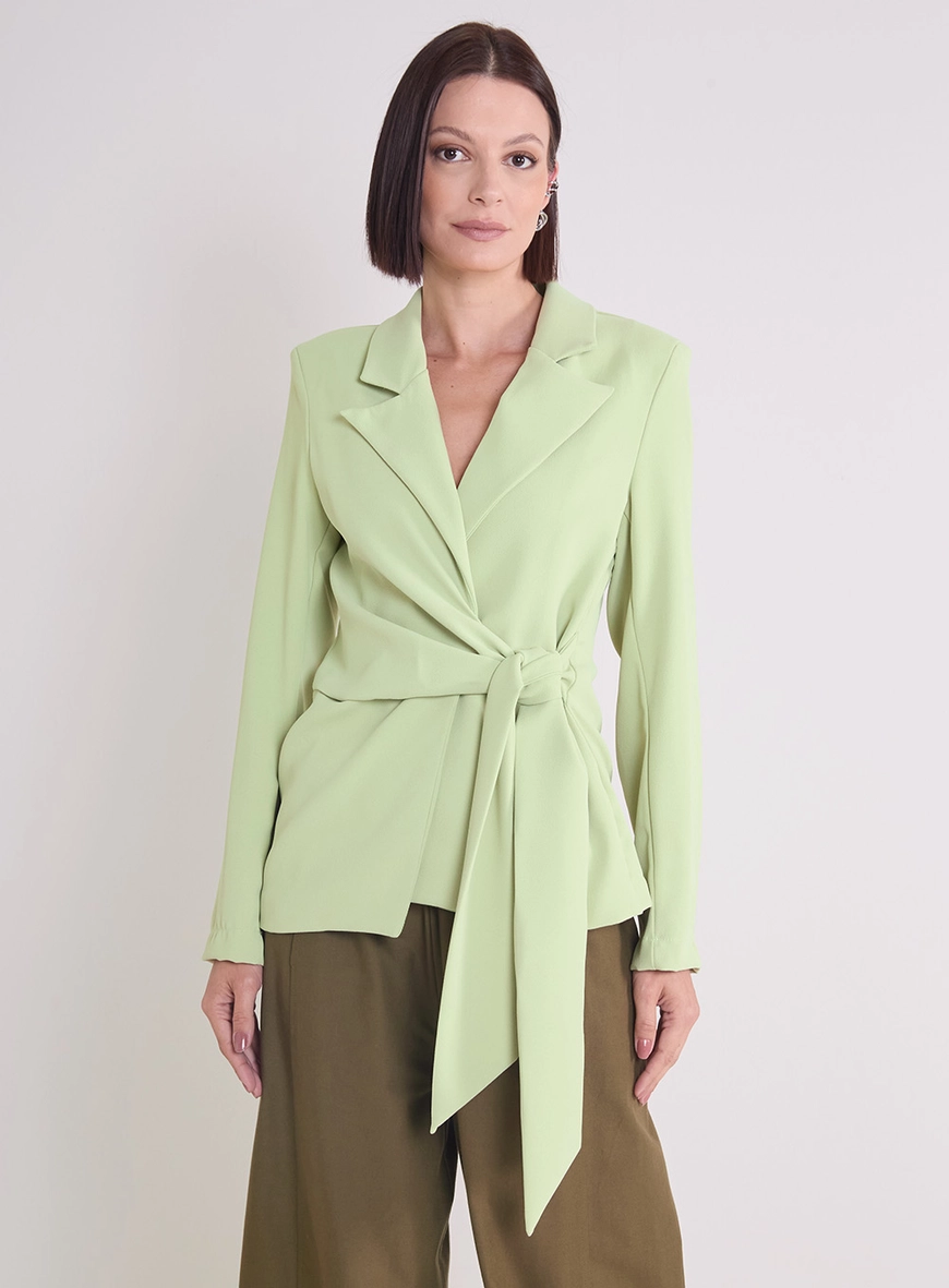 Blazer Alfaiataria Com Amarração Verde