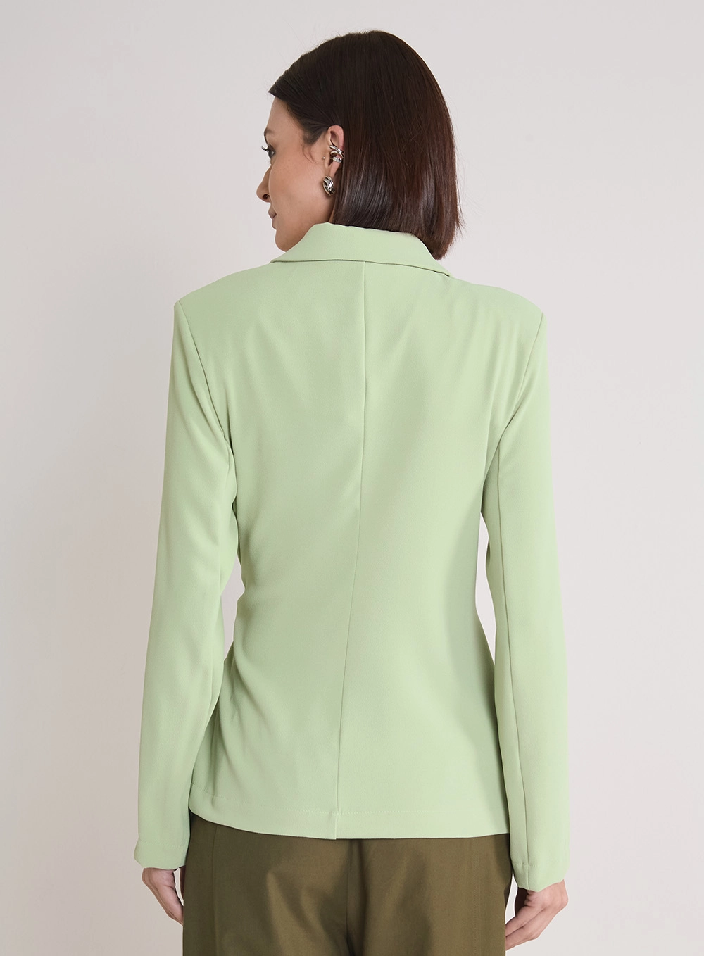 Blazer Alfaiataria Com Amarração Verde 2