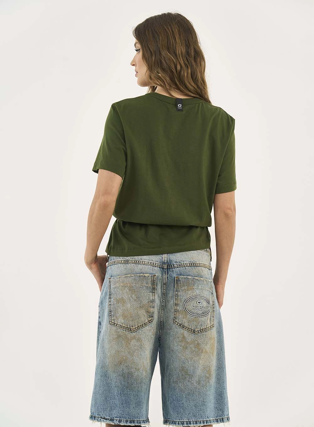 Camiseta Boy Manga Curta Com Estampa Verde