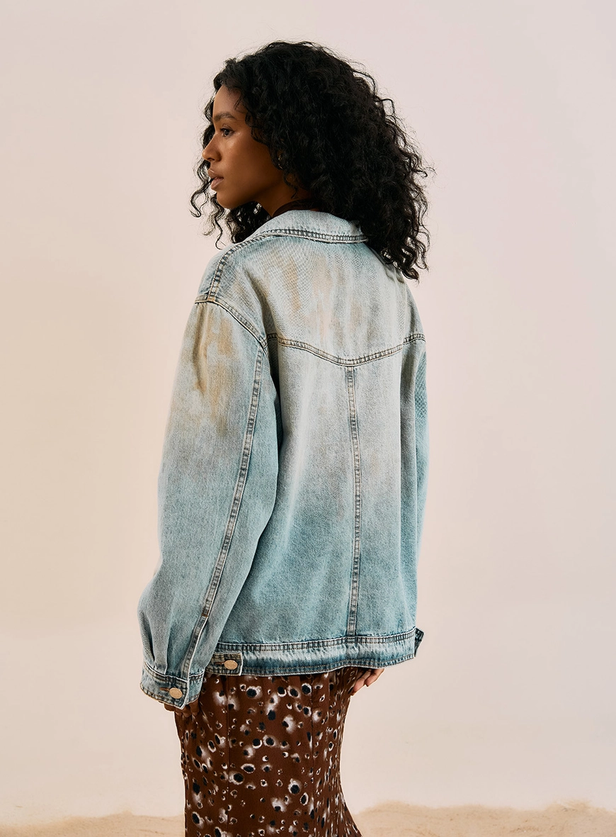 Jaqueta Jeans Oversized Azul 4