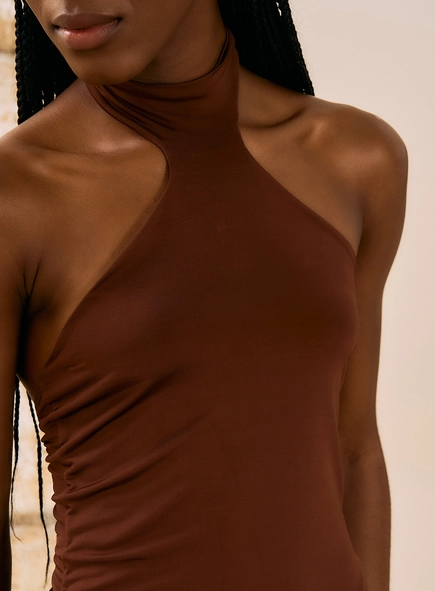 Blusa Ajustada Halter Neck