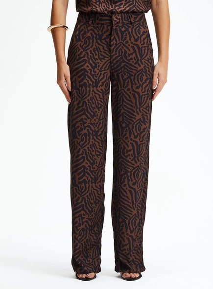 Calça Alfaiataria Reta Jacquard