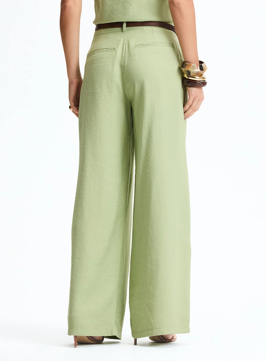 Calça Alfaiataria Pantalona Verde 4