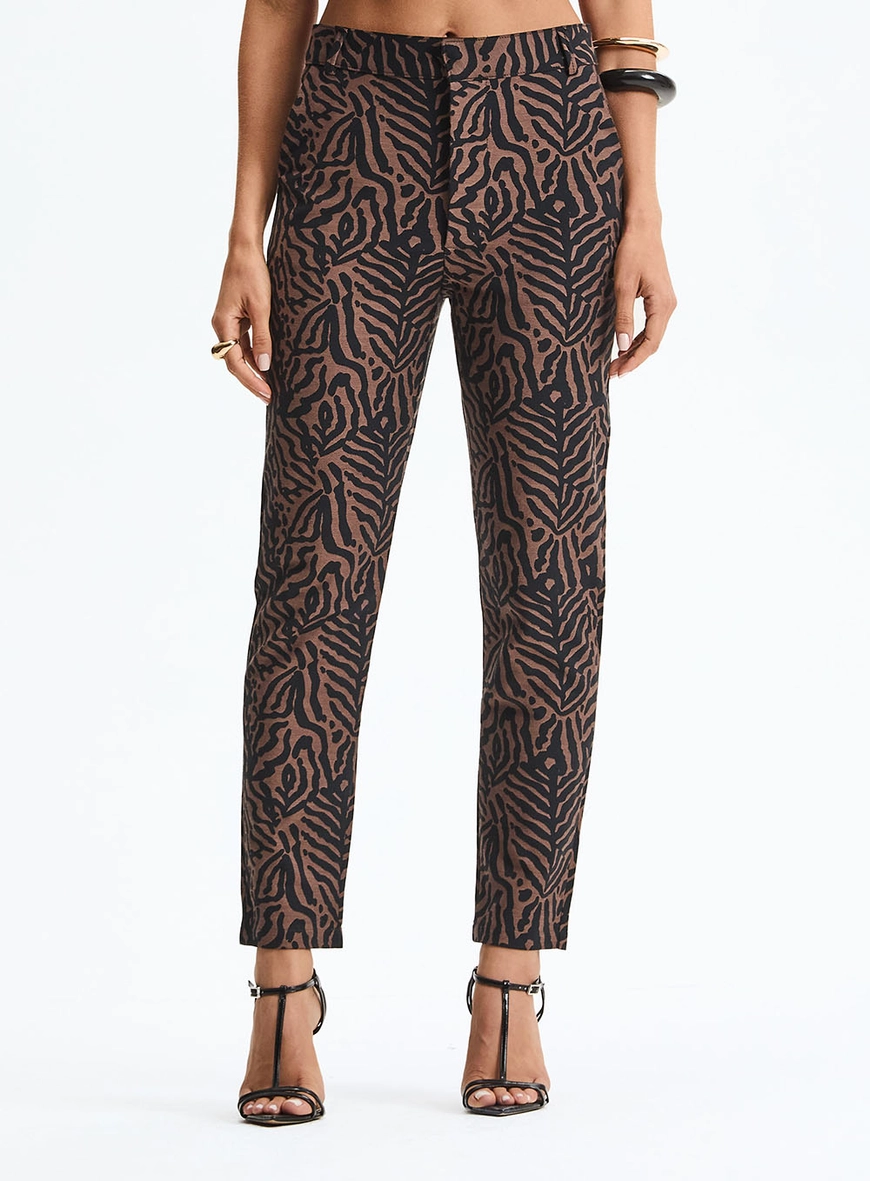 Calça Alfaiataria Jacquard Cenoura Estampados 2