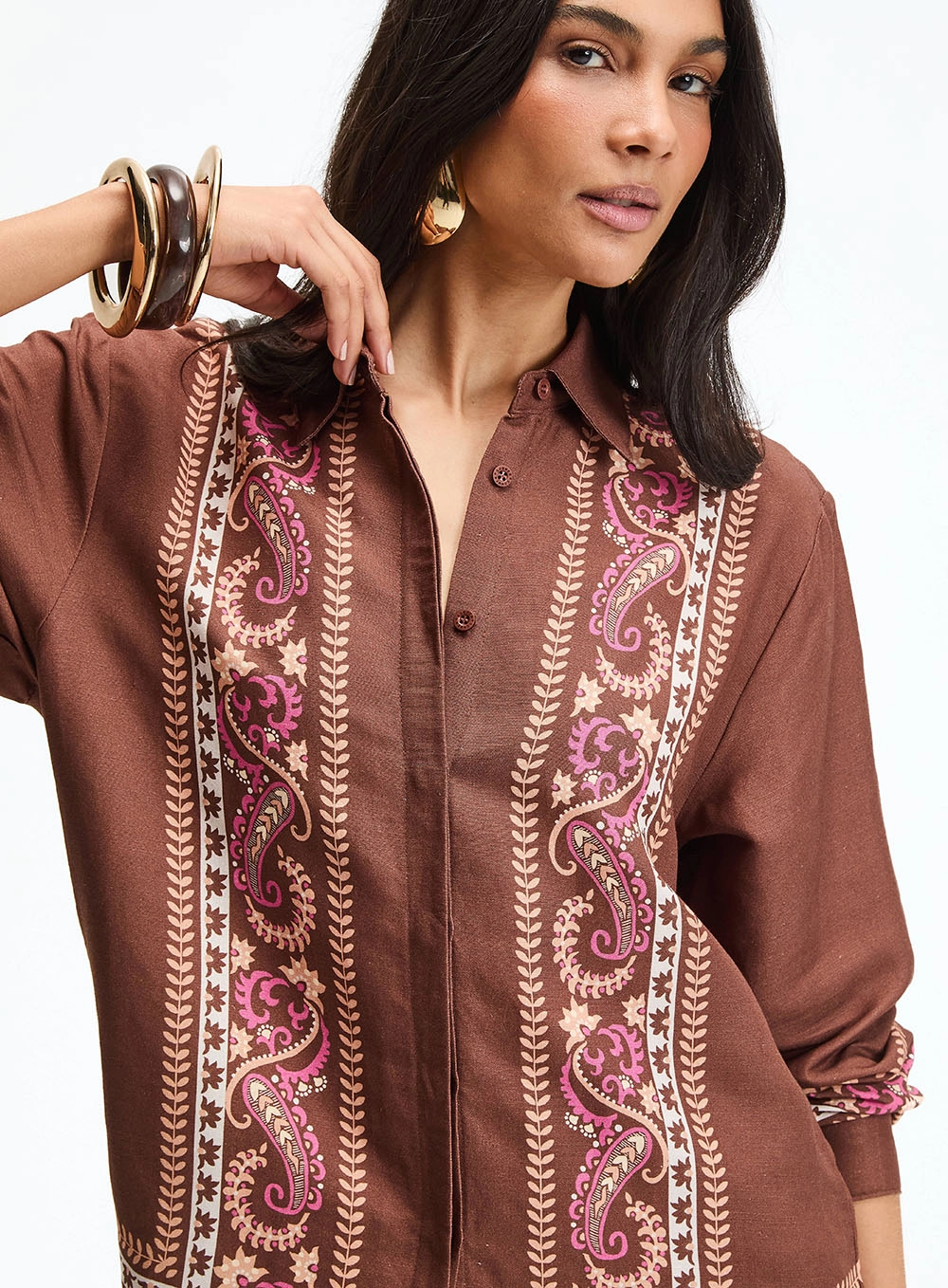 Camisa Feminina Comfort - Jardim Outono Estampados 3