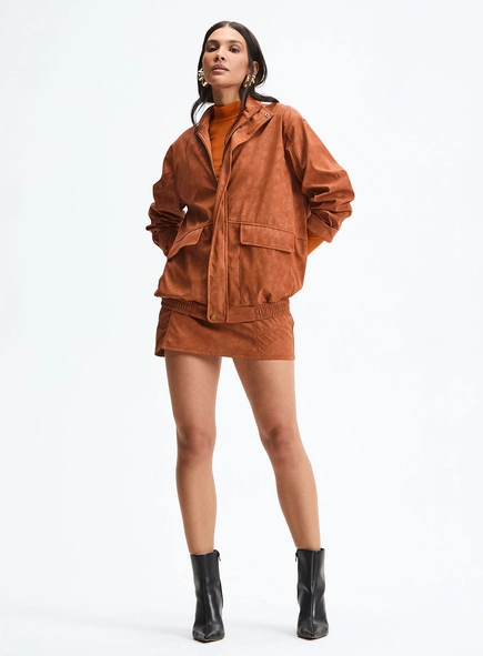 Jaqueta Feminina Bomber Em Pu