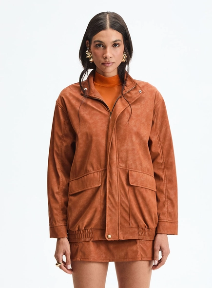 Jaqueta Feminina Bomber Em Pu