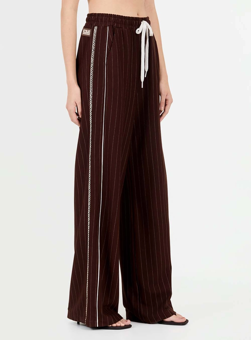 Calça Wide Leg Estampada E Cós Com Elástico Estampados 3