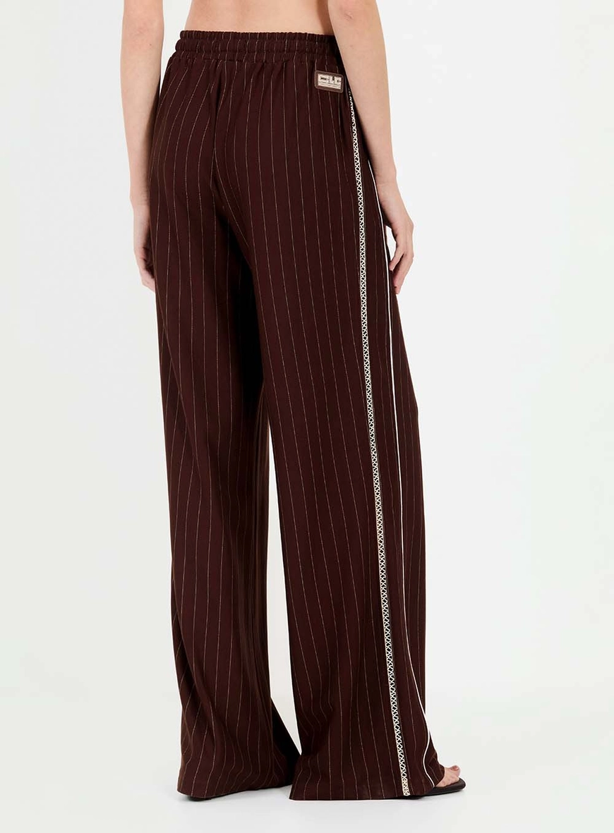 Calça Wide Leg Estampada E Cós Com Elástico Estampados 4