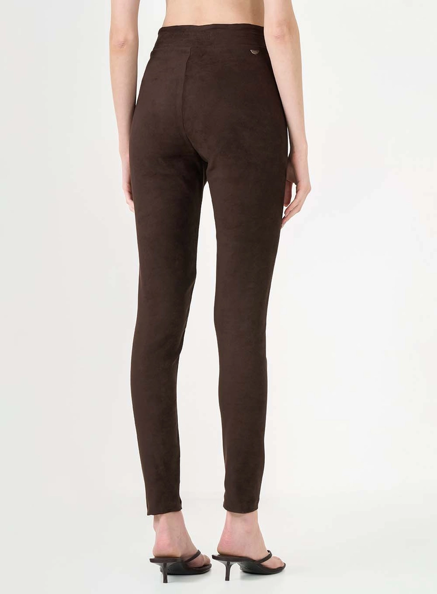 Calça Legging Suede Marrom 4