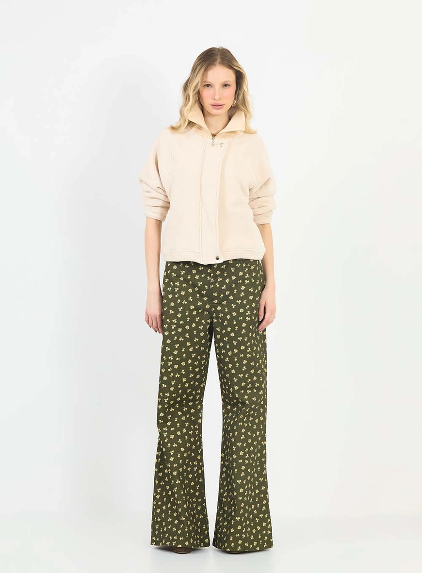 Calça Sarja New Flare Green Liberty Estampados 1