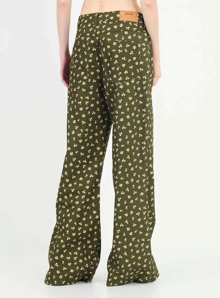 Calça Sarja New Flare Green Liberty Estampados 4