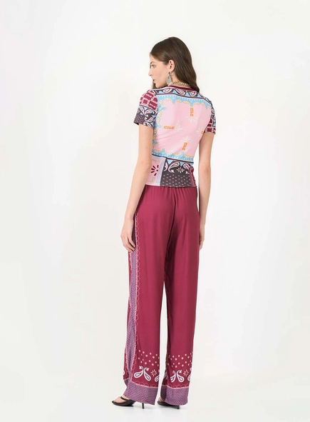 Calça Feminina Comfort Estampada Com Amarração