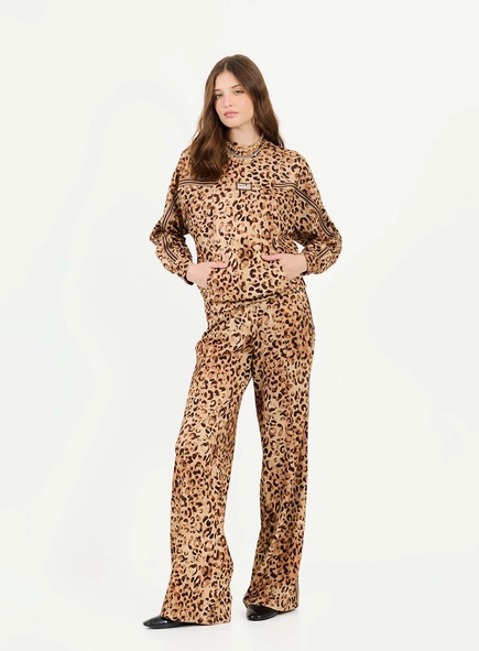 Calça Comfort De Cós Alto Feline