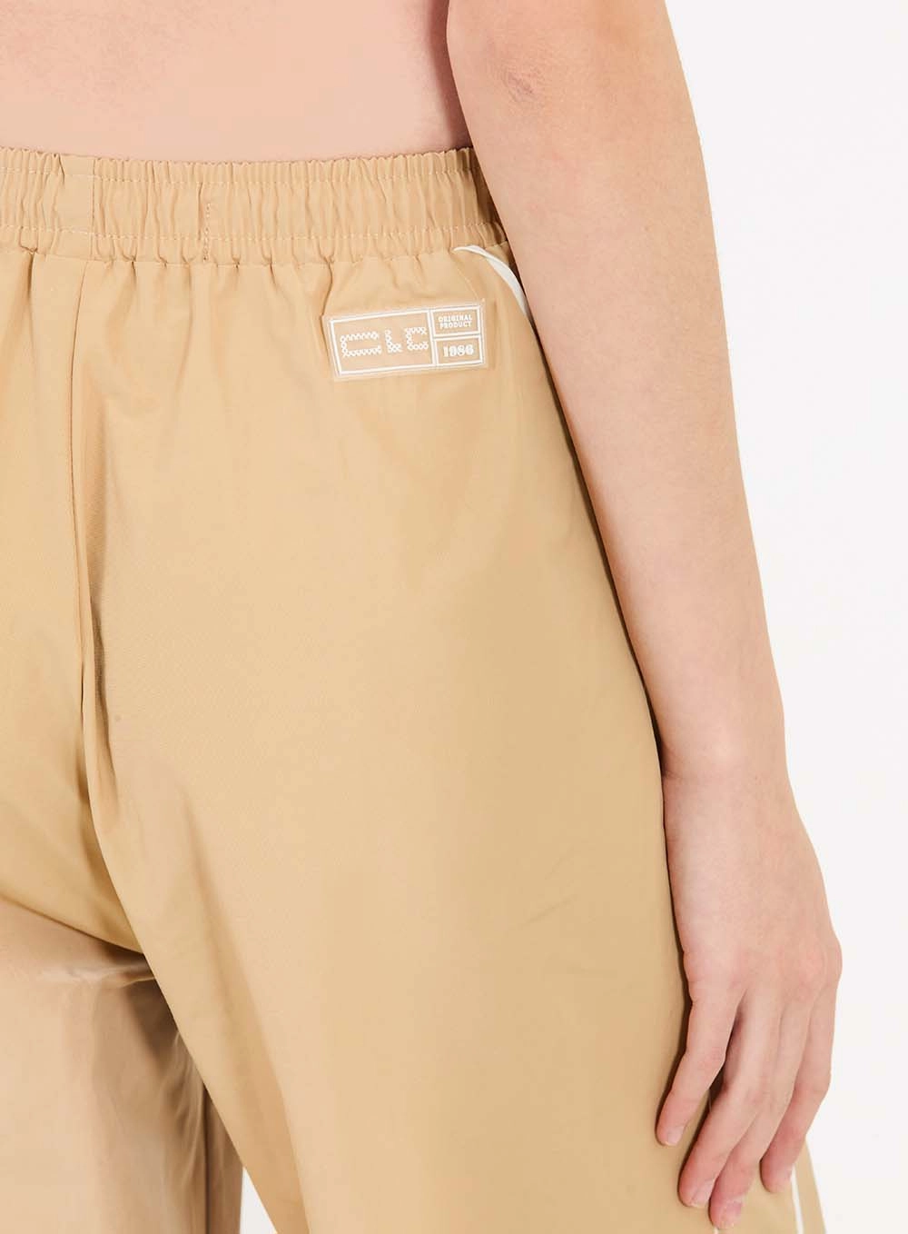Calça Feminina Nylon Wide Leg Bege 3