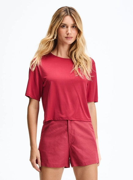 Blusa Feminina Boy De Manga Curta