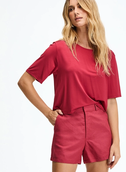 Blusa Feminina Boy De Manga Curta