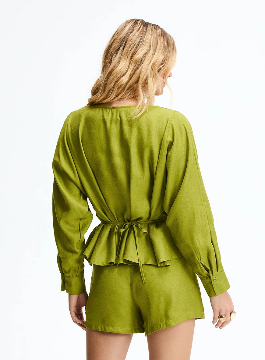 Blusa Comfort Manga Longa Verde 4