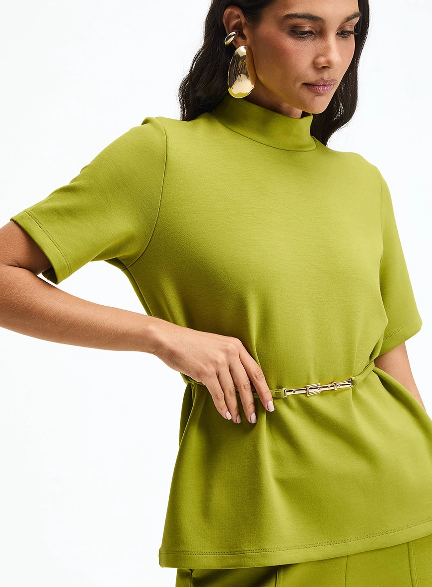 Blusa Comfort Gola Alta Verde 3