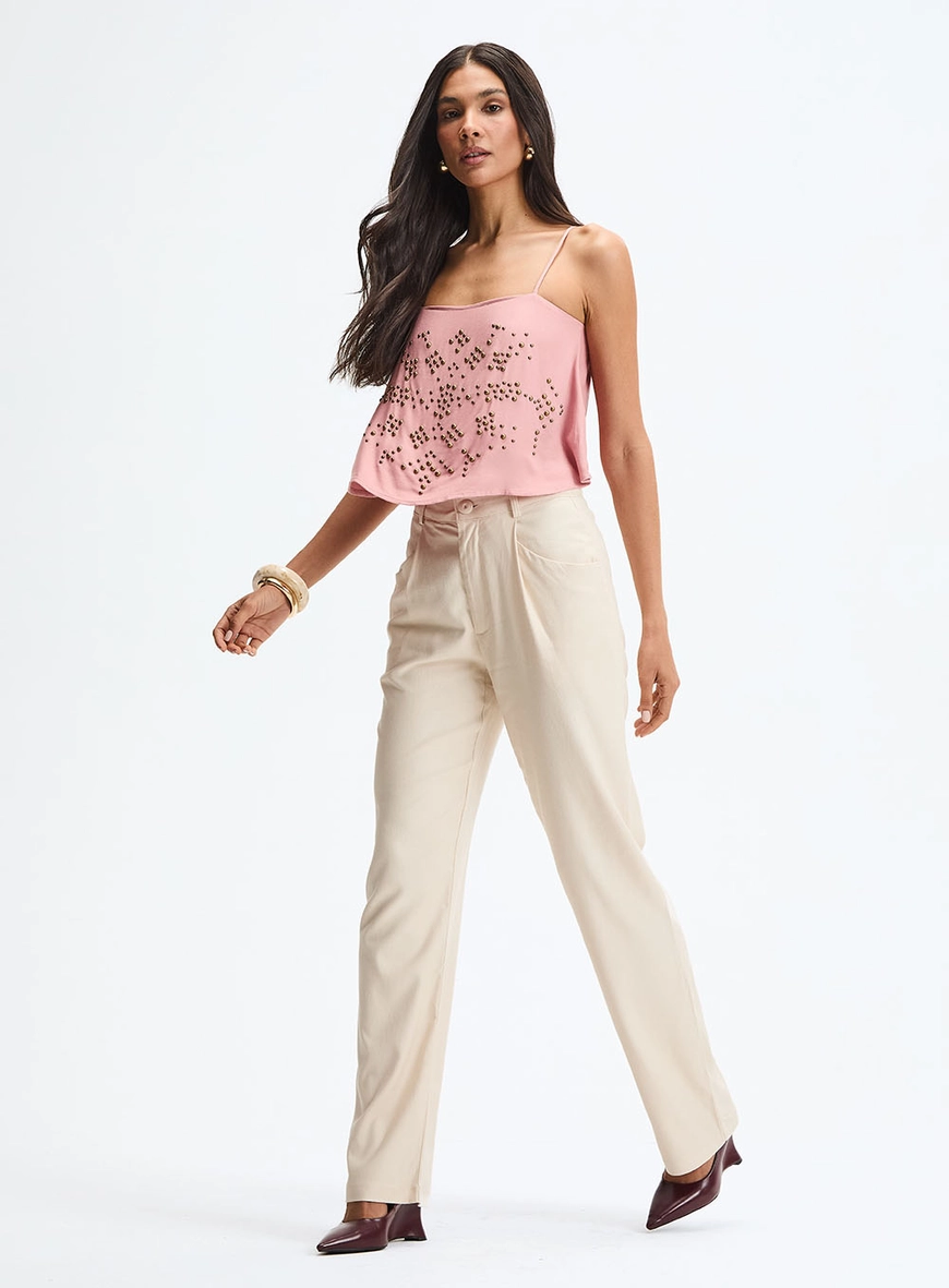 Blusa Comfort Com Aplicação Rosa 4