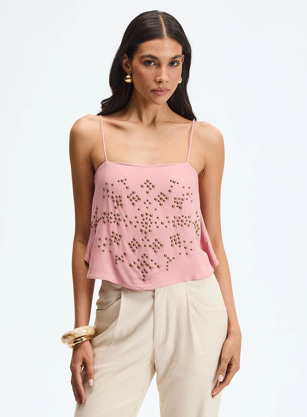 Blusa Comfort Com Aplicação Rosa 1