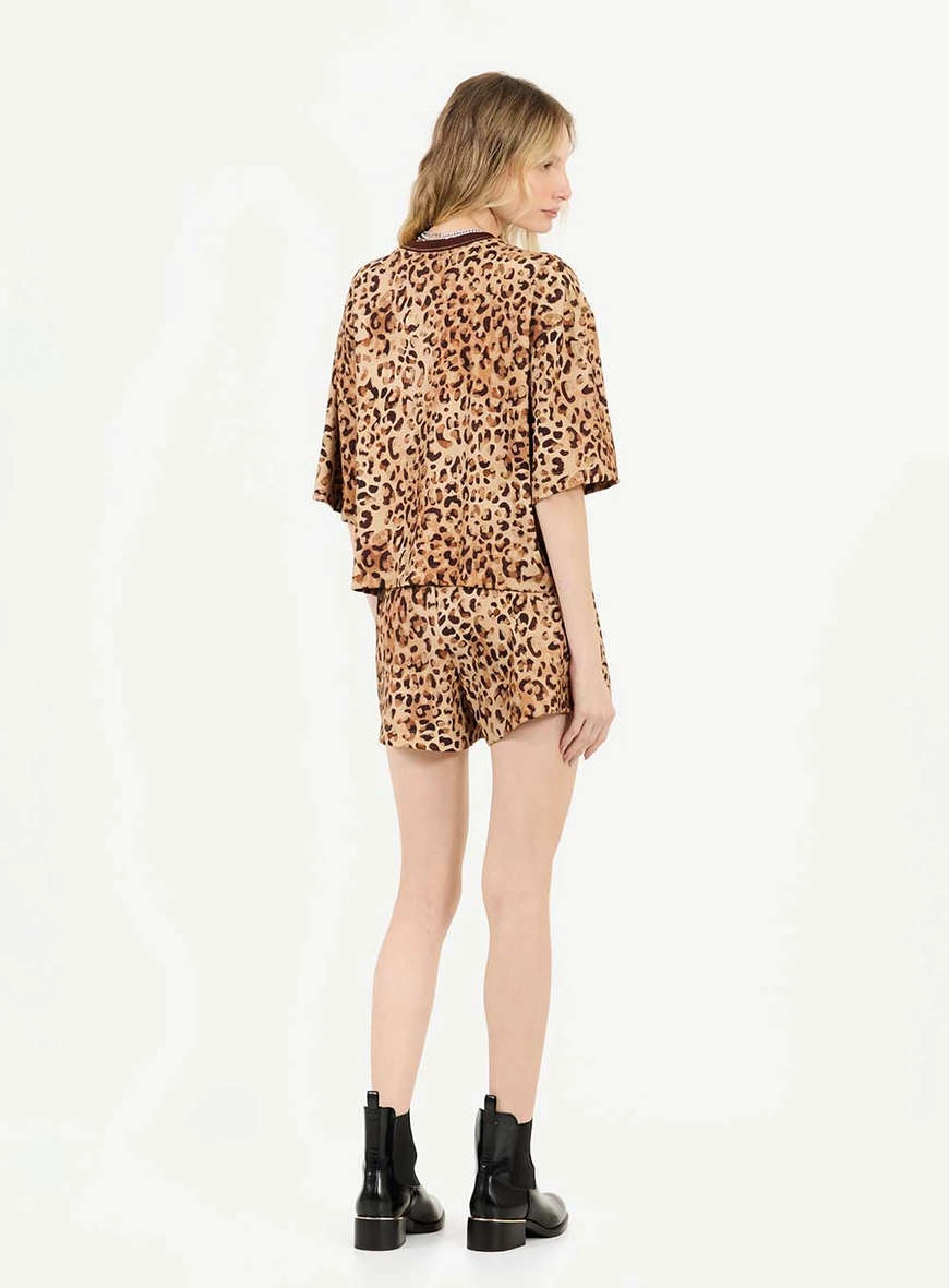 Short Estampado Com Cadarço Trapeze Médio Estampados 2