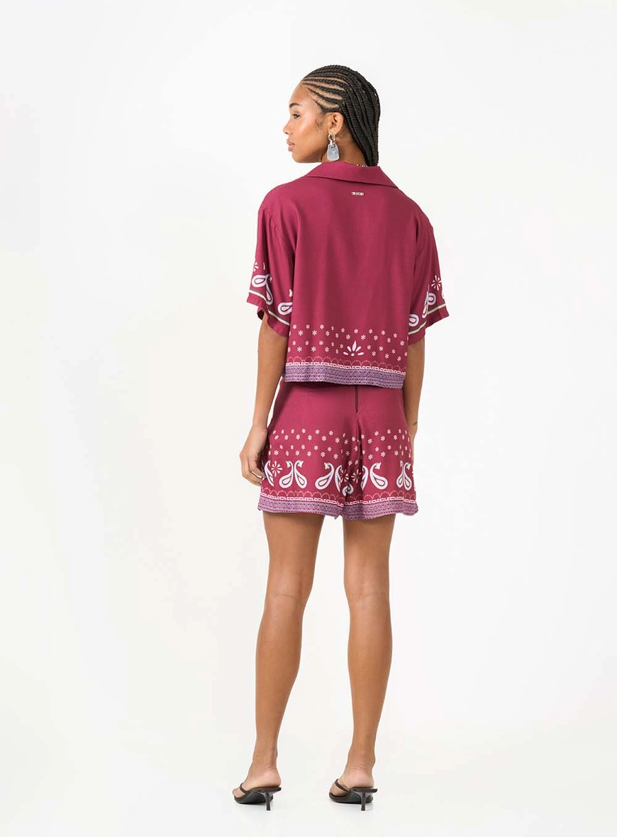 Short Saia Evasê Estampado Estampados 2