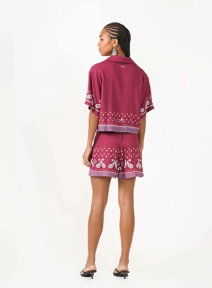 Short Saia Evasê Estampado