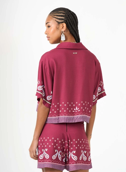 Camisa Feminina Box Estampada