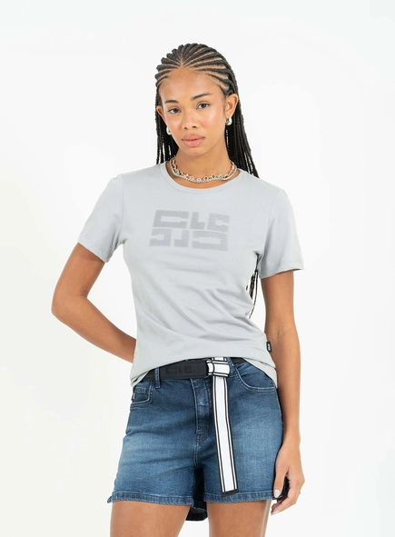 Camiseta Básica Slim Com Estampa