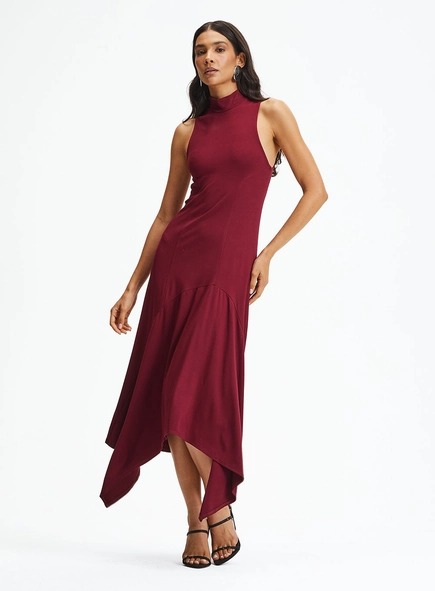 Vestido Midi Fashion Com Decote Halter