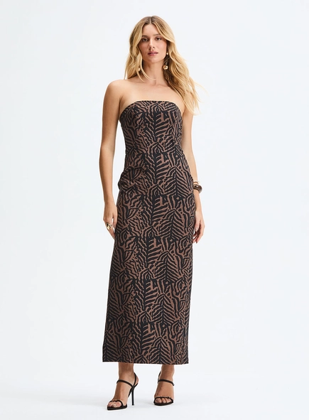 Vestido Midi Reto Tomara Que Caia