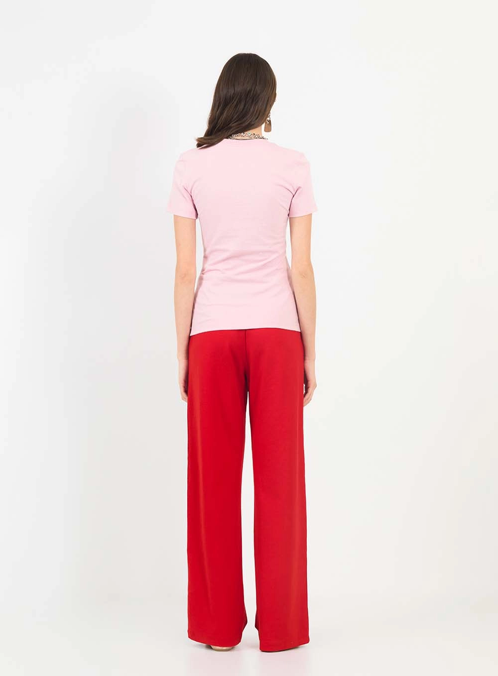 Camiseta Feminina Slim Estampada Rosa 5