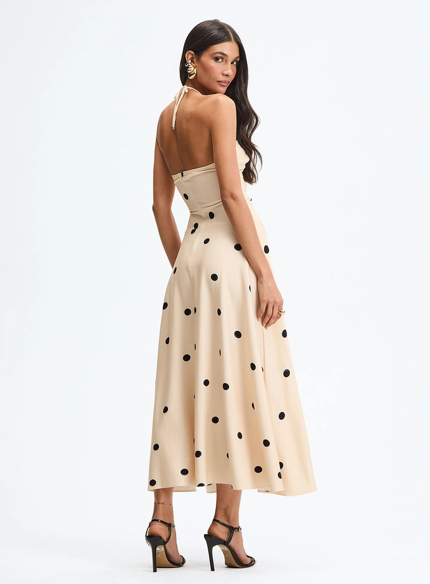 Vestido Midi Slim Com Frente Única Estampados 4