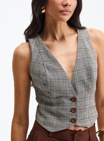 Colete Alfaiataria Slim Estampado