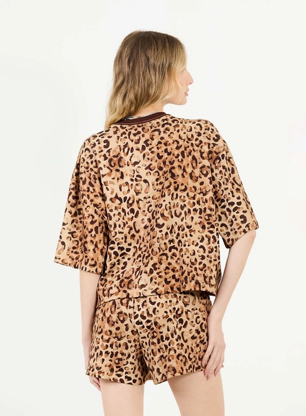 Camiseta Feminina Over Box Feline