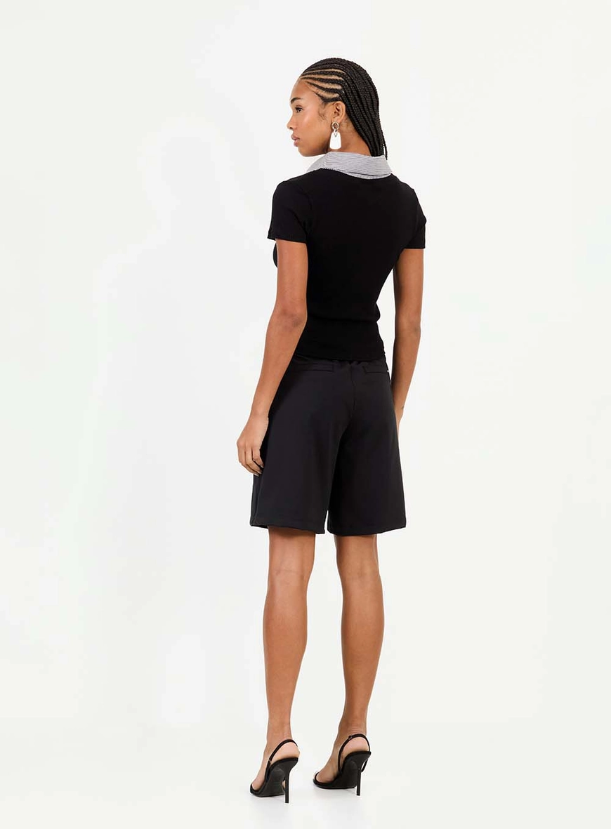 Blusa Small Com Sobreposição Listrada Preto 4
