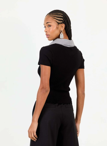 Blusa Small Com Sobreposição Listrada