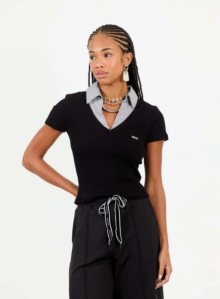 Blusa Small Com Sobreposição Listrada
