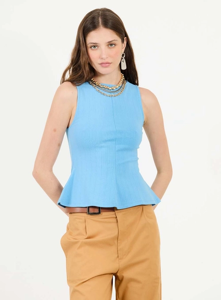 Blusa Evasê Canelada