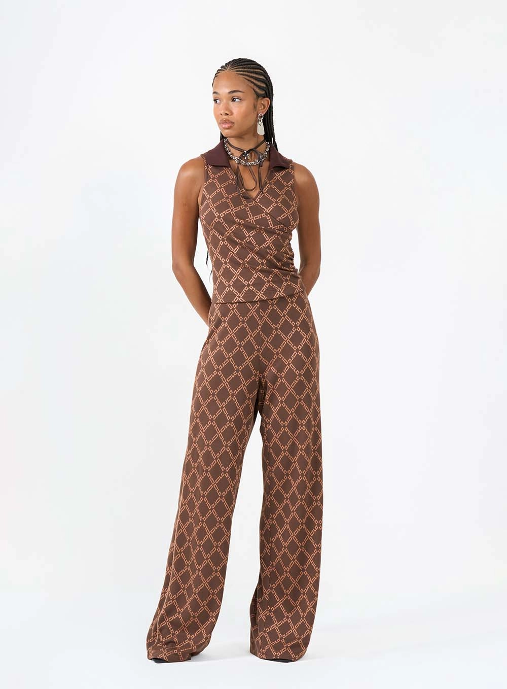 Blusa Slim Transpassada De Jaquard Estampados 3