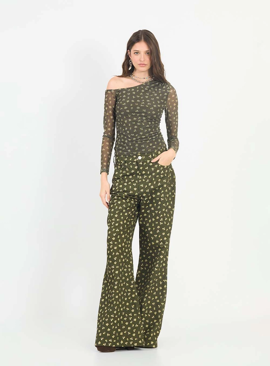Blusa Slim Estampada Assimétrica Com Franzido Estampados 4