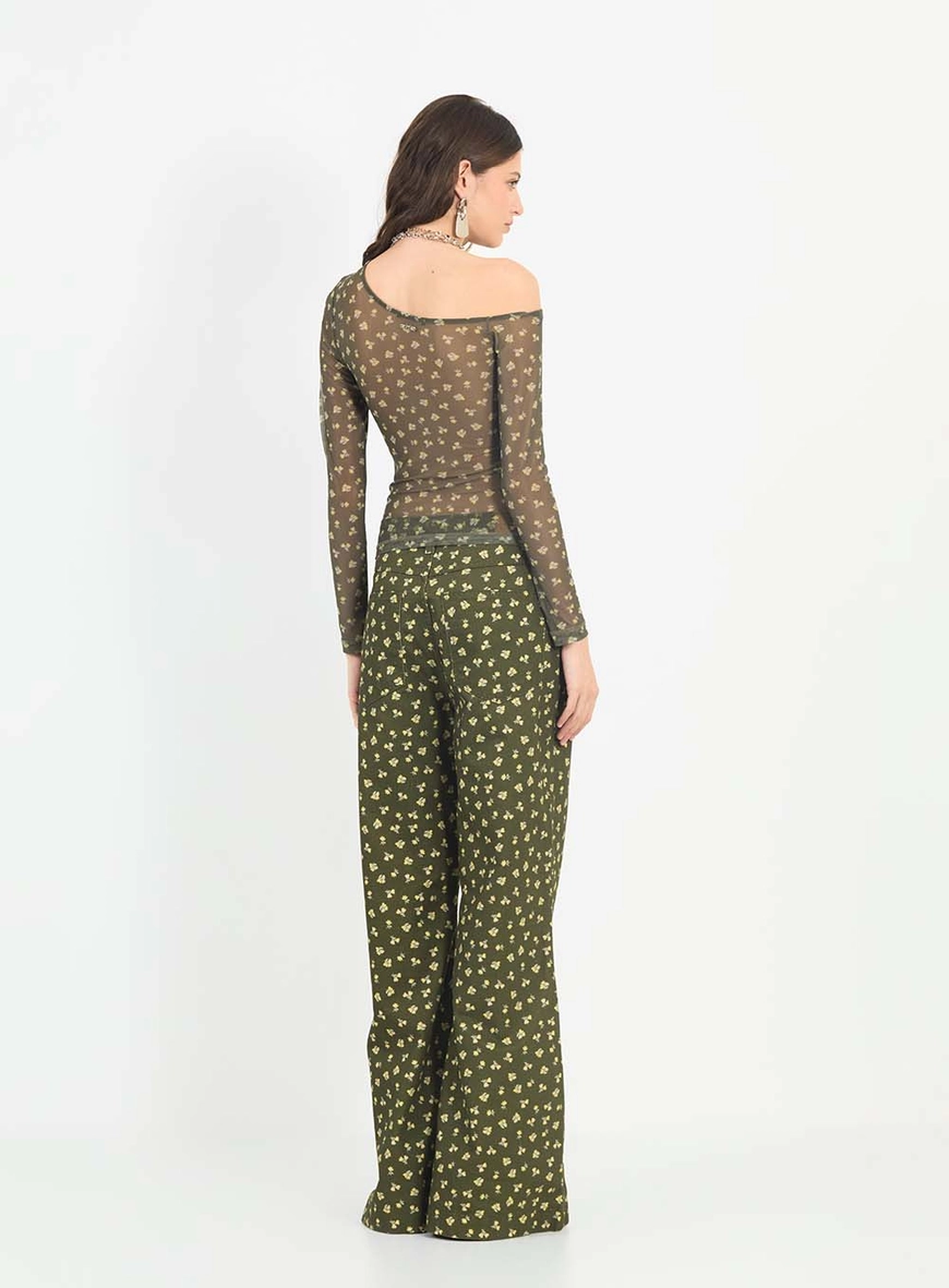 Blusa Slim Estampada Assimétrica Com Franzido Estampados 5