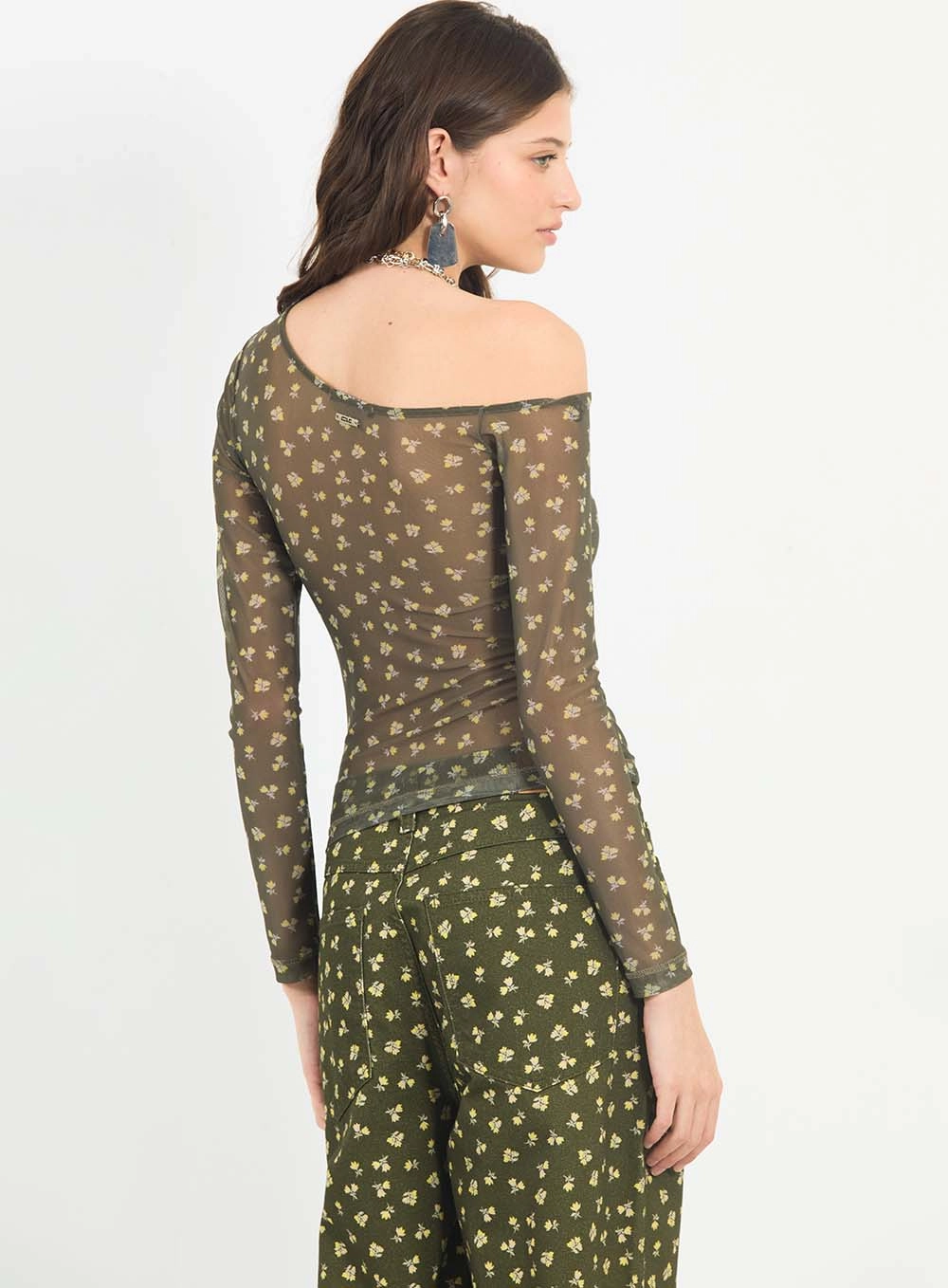 Blusa Slim Estampada Assimétrica Com Franzido Estampados 2