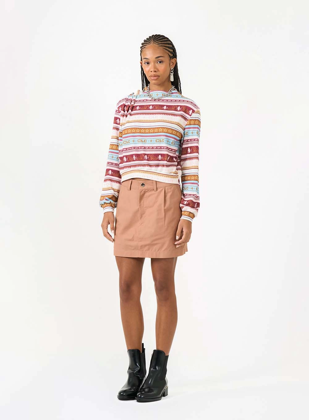 Blusa De Manga Longa Comfort Estampada Botão Ombro Estampados 4