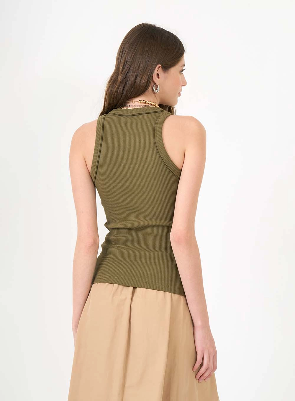 Regata Canelada Slim Verde 2