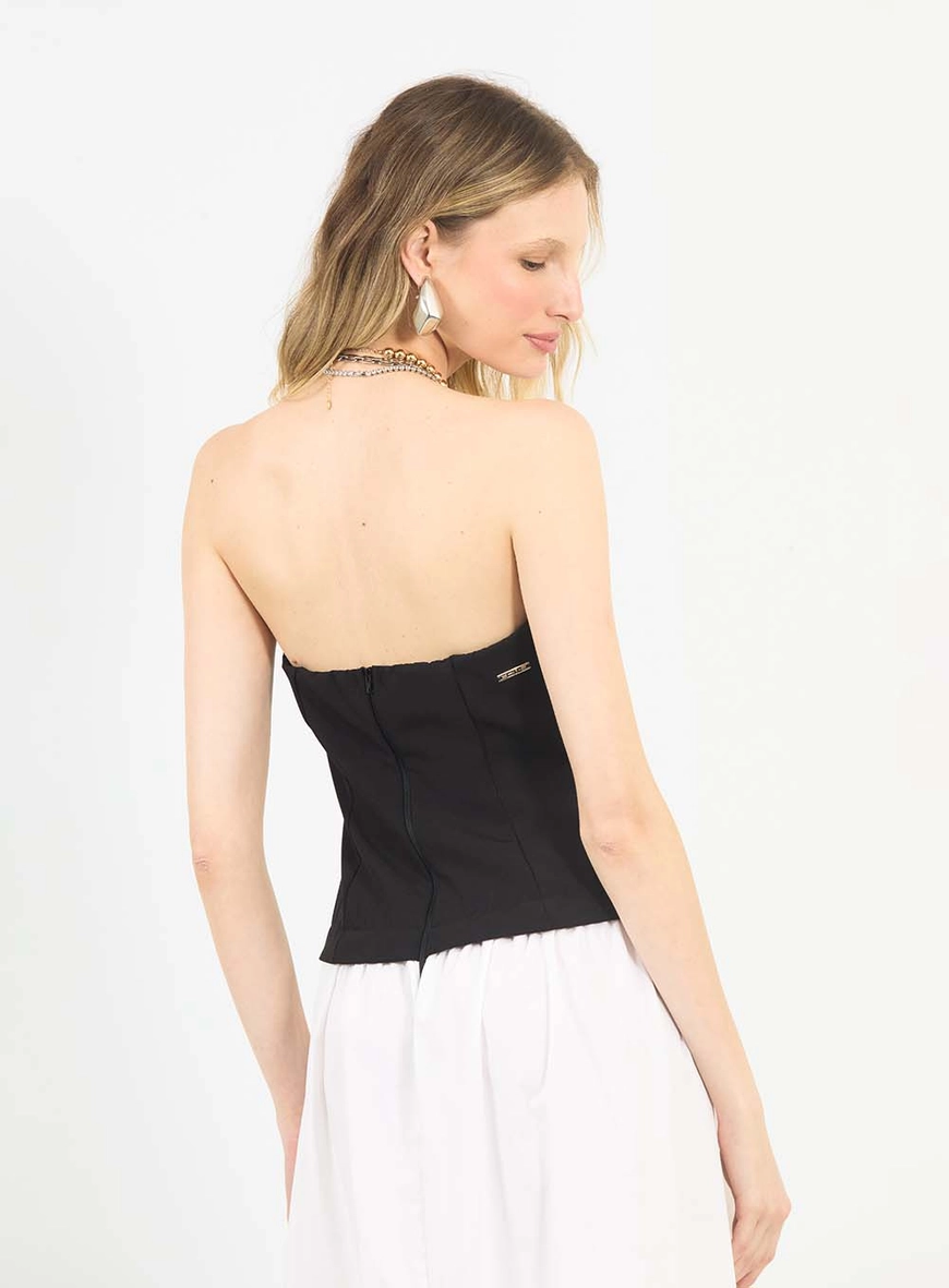 Vestido Midi Evasê Bicolor Estampados 4