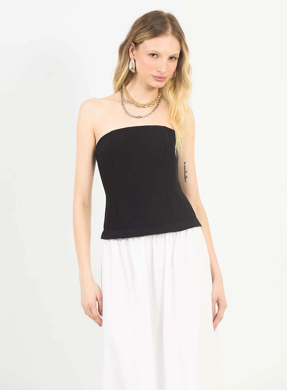 Vestido Midi Evasê Bicolor Estampados 3